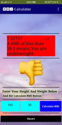 BMI-Calculator | Body mass Index Calculator For fr android App screenshot 2